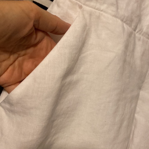 GAP Linen V-Neck Dress - White 6 - Waist 14” x 35”L - Pit2Pit 17” with pockets - Picture 14 of 14